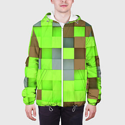 Куртка с капюшоном мужская Матвей майнкрафт, цвет: 3D-белый — фото 2