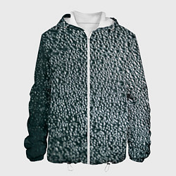Куртка с капюшоном мужская Текстура воды крупным планом, цвет: 3D-белый