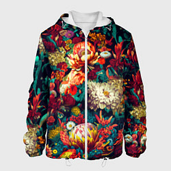 Мужская куртка Цветочный паттерн с цветами и листьями