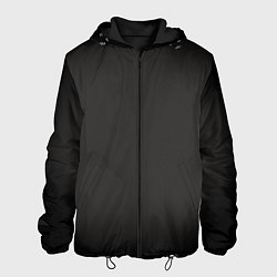 Куртка с капюшоном мужская Черная виньетка для черного, цвет: 3D-черный
