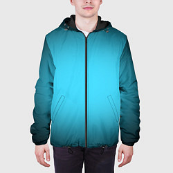 Куртка с капюшоном мужская Небесный градиент, цвет: 3D-черный — фото 2