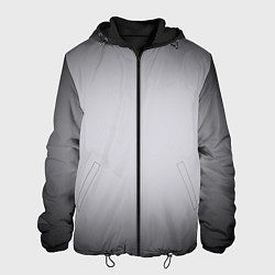 Куртка с капюшоном мужская Серебристый градиент, цвет: 3D-черный