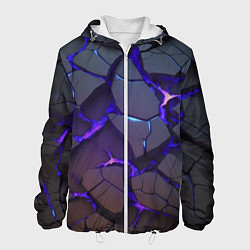 Куртка с капюшоном мужская Светящаяся неоновая лава, цвет: 3D-белый
