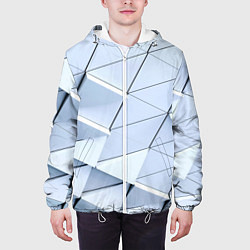 Куртка с капюшоном мужская Metalic triangle stiil, цвет: 3D-белый — фото 2