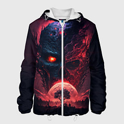 Куртка с капюшоном мужская Планета демонов, цвет: 3D-белый