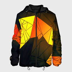Куртка с капюшоном мужская Абстрактная геометрия фигур, цвет: 3D-черный