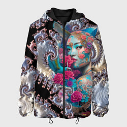 Куртка с капюшоном мужская Japanese beauty - irezumi, цвет: 3D-черный