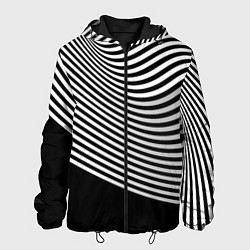 Куртка с капюшоном мужская Trendy raster pattern, цвет: 3D-черный