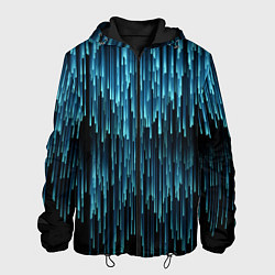 Куртка с капюшоном мужская Falling rays, цвет: 3D-черный
