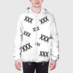 Куртка с капюшоном мужская Разброс Иксов, цвет: 3D-белый — фото 2