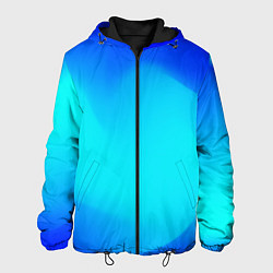 Куртка с капюшоном мужская Градиент синий, цвет: 3D-черный