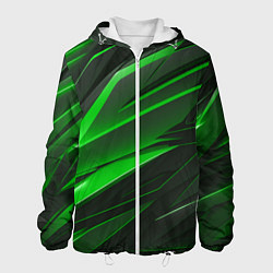 Мужская куртка Зеленый и черные детали
