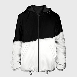 Куртка с капюшоном мужская Оторванный лист бумаги, цвет: 3D-черный
