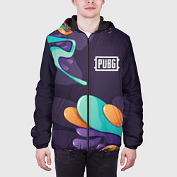 Куртка с капюшоном мужская PUBG graffity splash, цвет: 3D-черный — фото 2