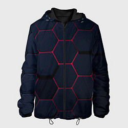 Куртка с капюшоном мужская Светящиеся стальная броня, цвет: 3D-черный