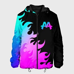 Куртка с капюшоном мужская Asking Alexandria неоновый огонь, цвет: 3D-черный