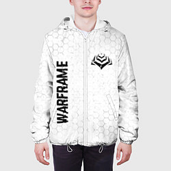 Куртка с капюшоном мужская Warframe glitch на светлом фоне: надпись, символ, цвет: 3D-белый — фото 2