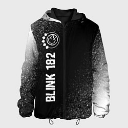 Мужская куртка Blink 182 glitch на темном фоне: по-вертикали