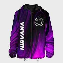 Куртка с капюшоном мужская Nirvana violet plasma, цвет: 3D-черный