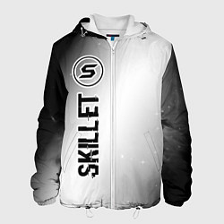 Куртка с капюшоном мужская Skillet glitch на светлом фоне: по-вертикали, цвет: 3D-белый