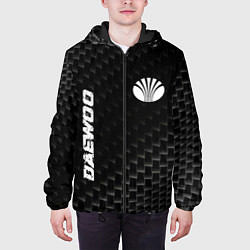 Куртка с капюшоном мужская Daewoo карбоновый фон, цвет: 3D-черный — фото 2