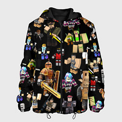 Куртка с капюшоном мужская Роблокс и его персонажи, цвет: 3D-черный