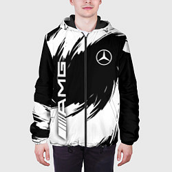 Куртка с капюшоном мужская Mercedes benz - white color, цвет: 3D-черный — фото 2
