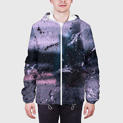 Куртка с капюшоном мужская Пурпурный туман, цвет: 3D-белый — фото 2