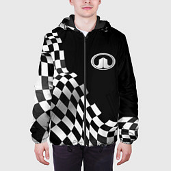 Куртка с капюшоном мужская Great Wall racing flag, цвет: 3D-черный — фото 2