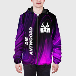 Куртка с капюшоном мужская Die Antwoord violet plasma, цвет: 3D-черный — фото 2