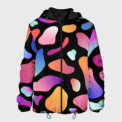 Куртка с капюшоном мужская Fashionable colorful pattern, цвет: 3D-черный