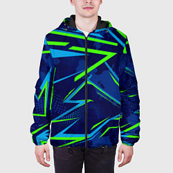 Куртка с капюшоном мужская Текстурный грандж, цвет: 3D-черный — фото 2
