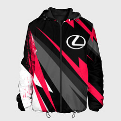 Куртка с капюшоном мужская Lexus fast lines, цвет: 3D-черный