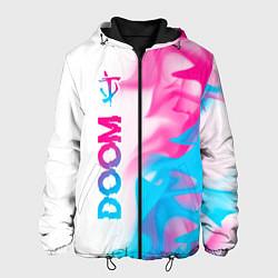 Мужская куртка Doom neon gradient style: по-вертикали