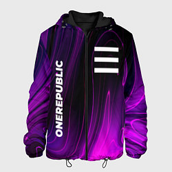 Куртка с капюшоном мужская OneRepublic violet plasma, цвет: 3D-черный