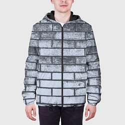 Куртка с капюшоном мужская Grey wall, цвет: 3D-черный — фото 2