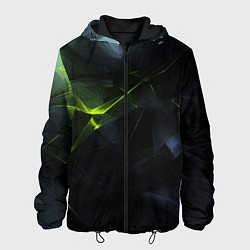 Куртка с капюшоном мужская Black green elements, цвет: 3D-черный