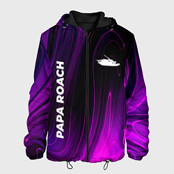 Куртка с капюшоном мужская Papa Roach violet plasma, цвет: 3D-черный
