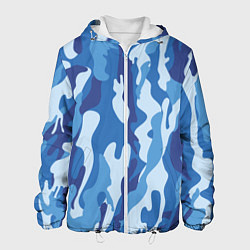 Куртка с капюшоном мужская Blue military, цвет: 3D-белый