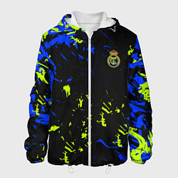 Куртка с капюшоном мужская Реал Мадрид фк, цвет: 3D-белый