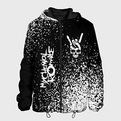 Куртка с капюшоном мужская My Chemical Romance и рок символ на темном фоне, цвет: 3D-черный