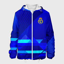 Куртка с капюшоном мужская Реал Мадрид фк эмблема, цвет: 3D-белый