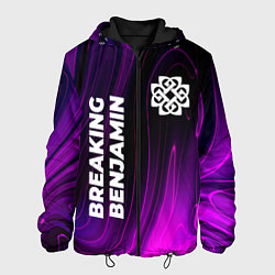 Куртка с капюшоном мужская Breaking Benjamin violet plasma, цвет: 3D-черный