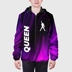 Куртка с капюшоном мужская Queen violet plasma, цвет: 3D-черный — фото 2