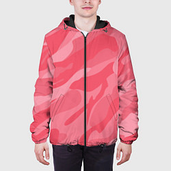 Куртка с капюшоном мужская Pink military, цвет: 3D-черный — фото 2