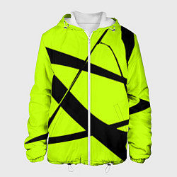 Куртка с капюшоном мужская Звезда - лаймовый и черный - Хуф и Ся - дополнение, цвет: 3D-белый