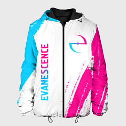 Куртка с капюшоном мужская Evanescence neon gradient style: надпись, символ, цвет: 3D-черный
