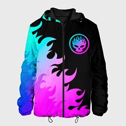 Куртка с капюшоном мужская The Offspring неоновый огонь, цвет: 3D-черный