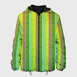 Куртка с капюшоном мужская Abstraction green, цвет: 3D-черный