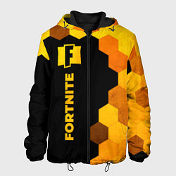 Куртка с капюшоном мужская Fortnite - gold gradient: по-вертикали, цвет: 3D-черный